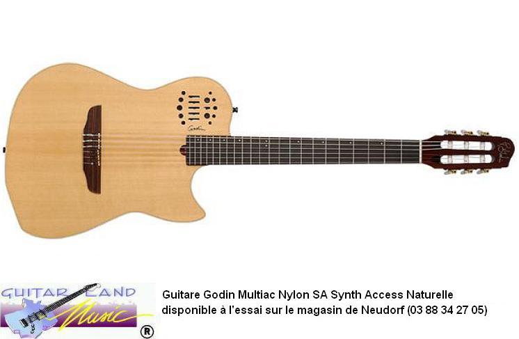 Guitare Godin Multiac Nylon SA Semi Acoustique Naturel